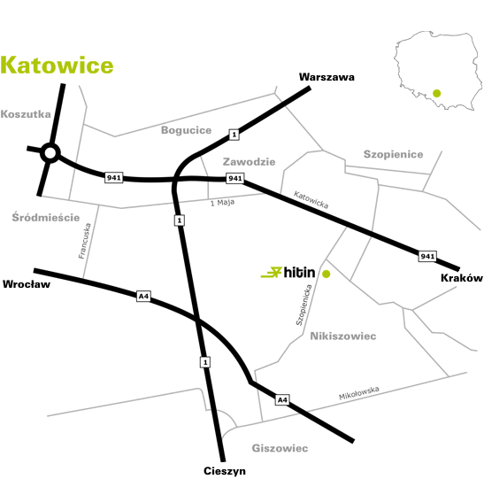 mapa dojazdu Hitin